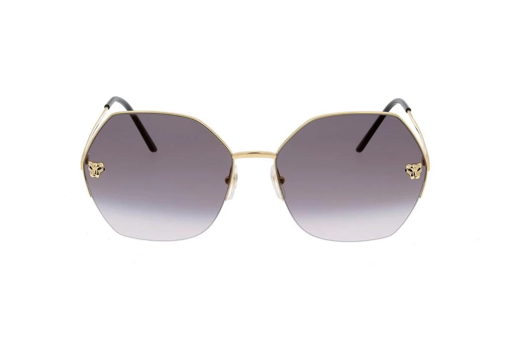 商品Cartier|Cartier Panther Emblem Geometric Sunglasses,价格¥5287,第1张图片