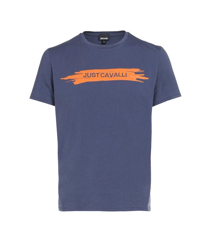 Just Cavalli Logo-Printed Crewneck T-Shirt商品第1张图片规格展示