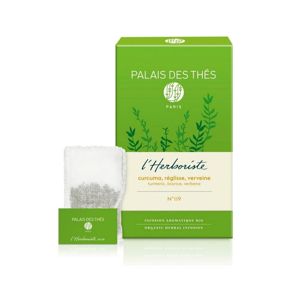 商品Palais des Thés|Turmeric Licorice Verbena Herbal Tea Box, Pack of 20 Tea Bags,价格¥149,第1张图片