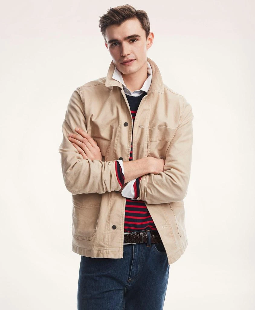 商品Brooks Brothers|Stretch Canvas Chore Jacket,价格¥1141,第5张图片详细描述