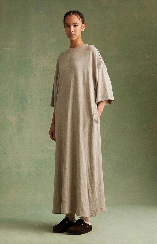 商品Essentials|Women's Core Heather 3/4 Sleeve T-Shirt Dress,价格¥263,第5张图片详细描述