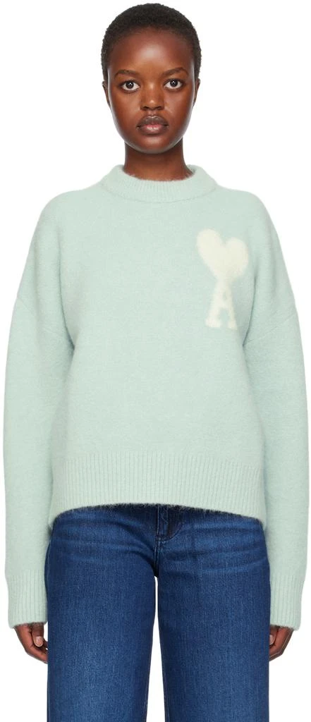 商品AMI|Blue Ami De Cœur Sweater,价格¥2396,第1张图片