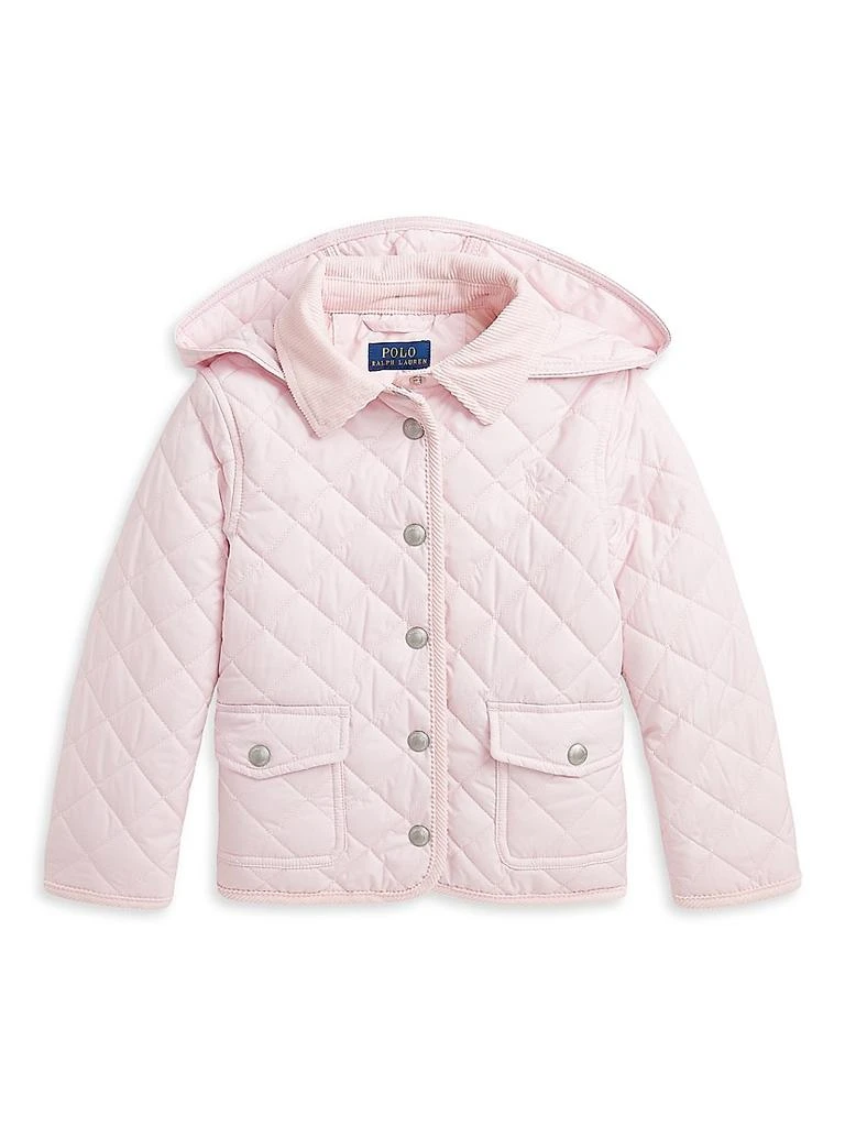 商品Ralph Lauren|Little Girl's & Girl's Quilted Hooded Jacket,价格¥755,第1张图片
