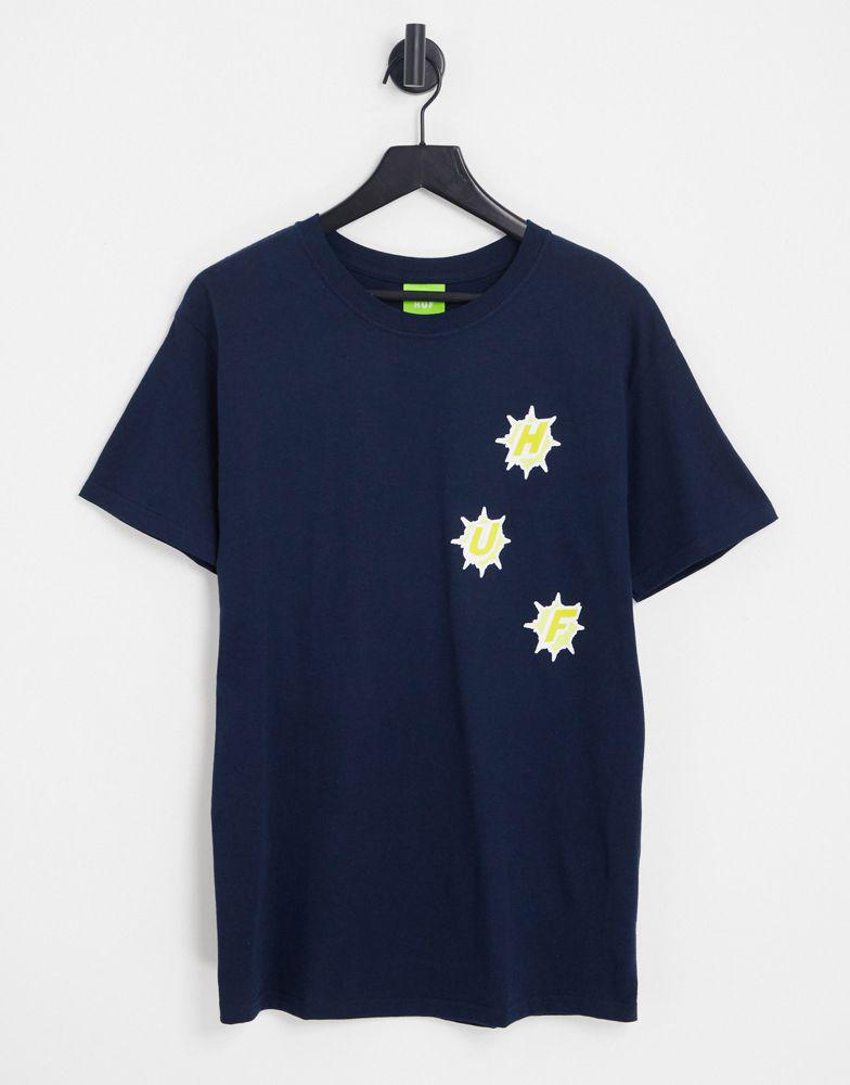 HUF infinity jewel print t-shirt in navy商品第1张图片规格展示
