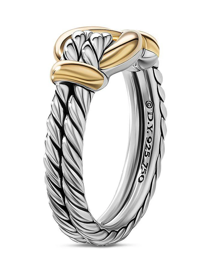 商品David Yurman|18K Yellow Gold & Sterling Silver Thoroughbred Loop Ring ,价格¥4478,第2张图片详细描述