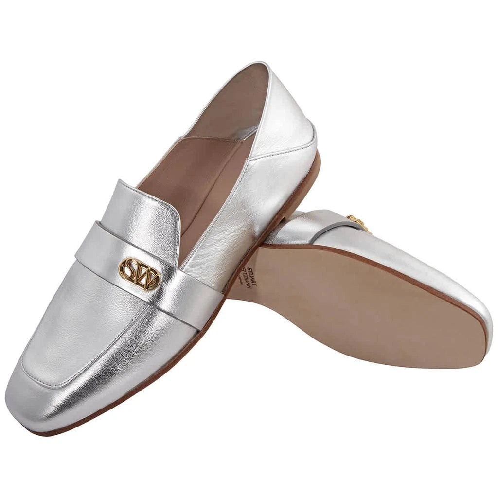 商品Stuart Weitzman|Ladies Wylie Metallic Logo Flats,价格¥1275,第2张图片详细描述