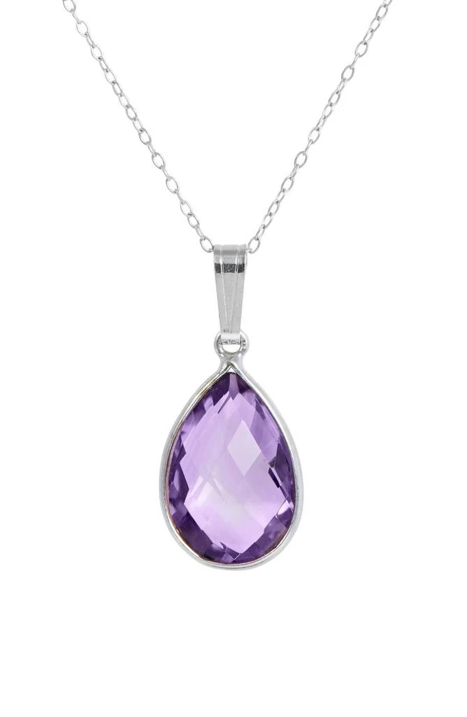 商品Savvy Cie Jewels|Sterling Silver & Stone Drop Pendant Necklace,价格¥249,第1张图片详细描述
