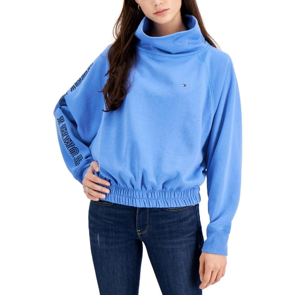 商品Tommy Hilfiger|Tommy Hilfiger Womens Mock Neck Fitted Waist Sweatshirt,价格¥90,第1张图片