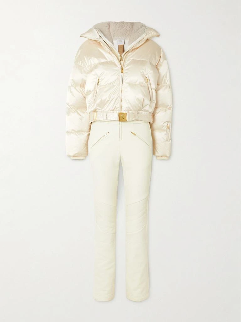 商品Bogner|Aya 连帽配腰带绗缝再生羽绒连体滑雪服,价格¥15847,第1张图片