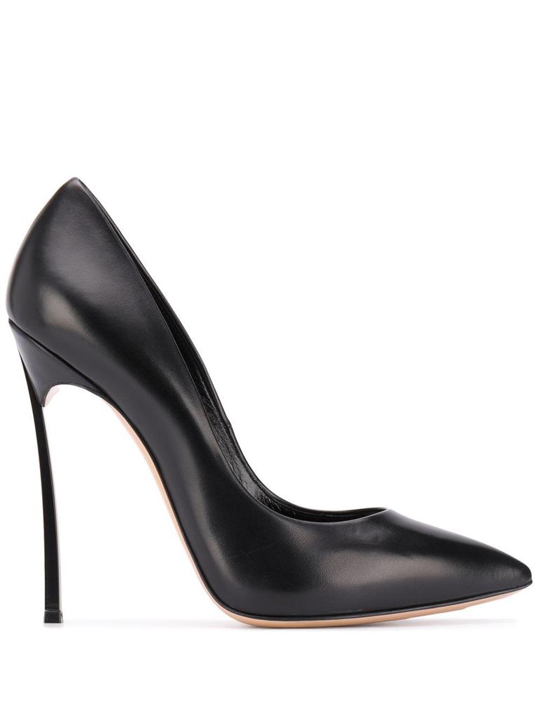 Casadei Women's Black Leather Pumps商品第1张图片规格展示