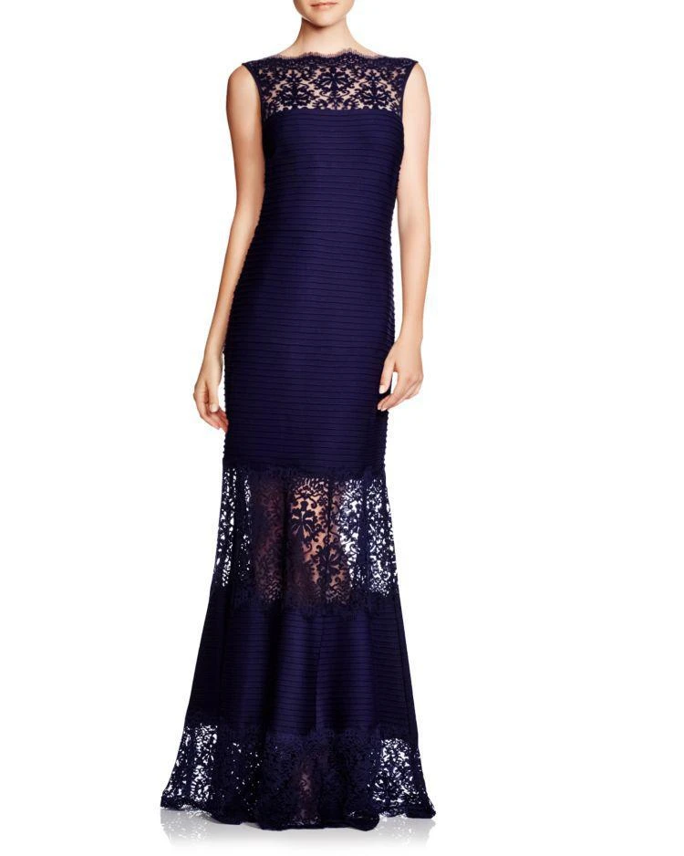 商品Tadashi Shoji|Boat Neck Pintucked Gown,价格¥2399,第1张图片