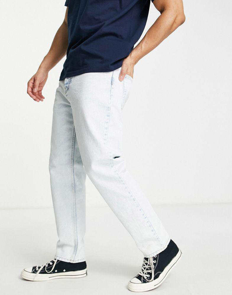 Carhartt WIP newel relaxed tapered jeans in blue sun wash商品第3张图片规格展示
