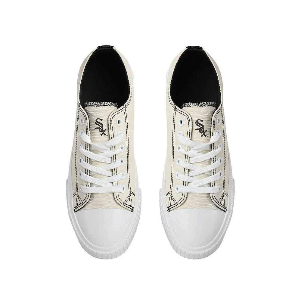 商品FOCO|Women's Cream Chicago White Sox Low Top Canvas Shoes,价格¥449,第2张图片详细描述