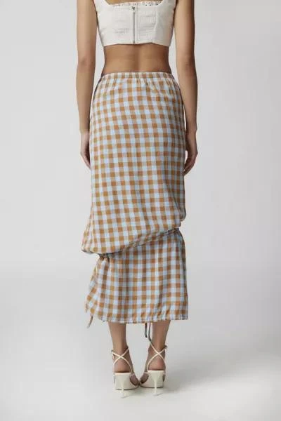 UO Ralph Cinched Gingham Midi Skirt 商品
