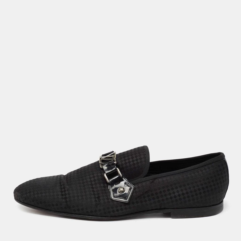 商品[二手商品] Louis Vuitton|Louis Vuitton Black Petit Damier Fabric Monte Carlo Loafers Size 42.5,价格¥1186,第1张图片