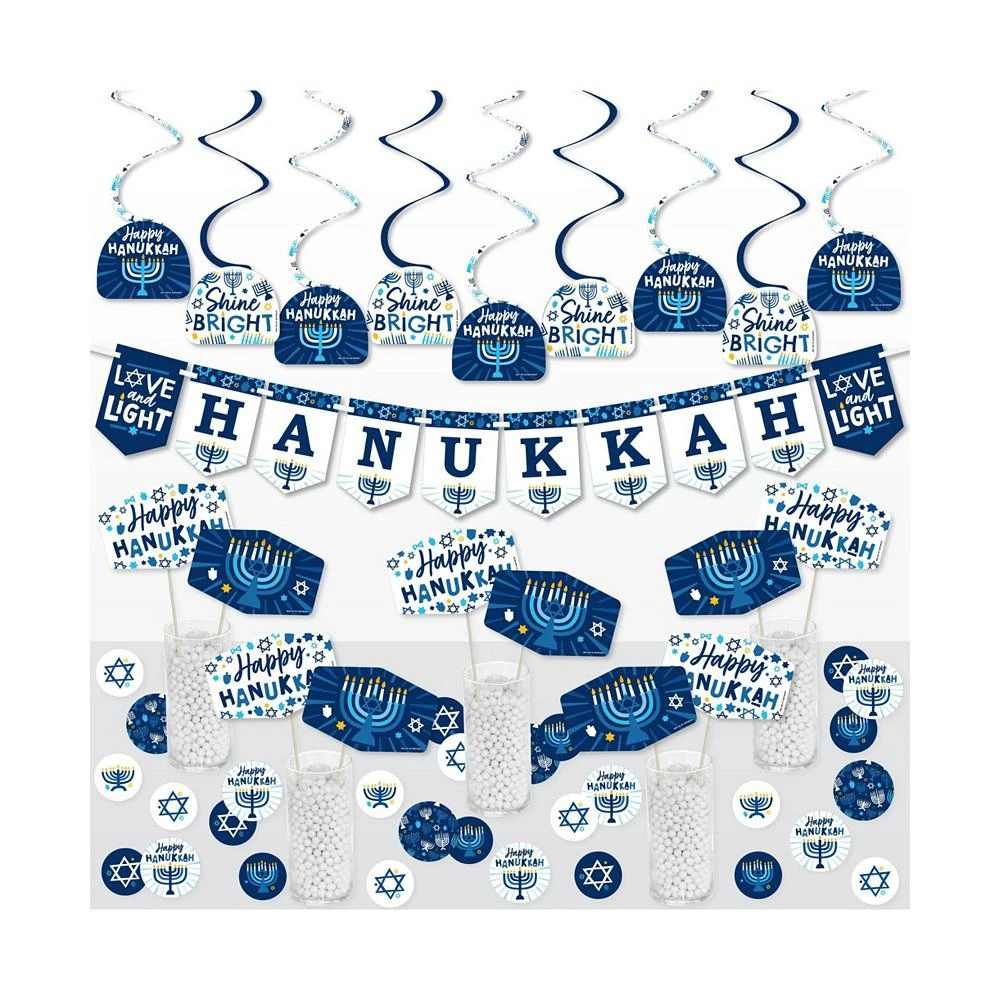 商品Big Dot of Happiness|Hanukkah Menorah - Chanukah Holiday Party Supplies Decoration Kit - Decor Galore Party Pack - 51 Pieces,价格¥246,第1张图片