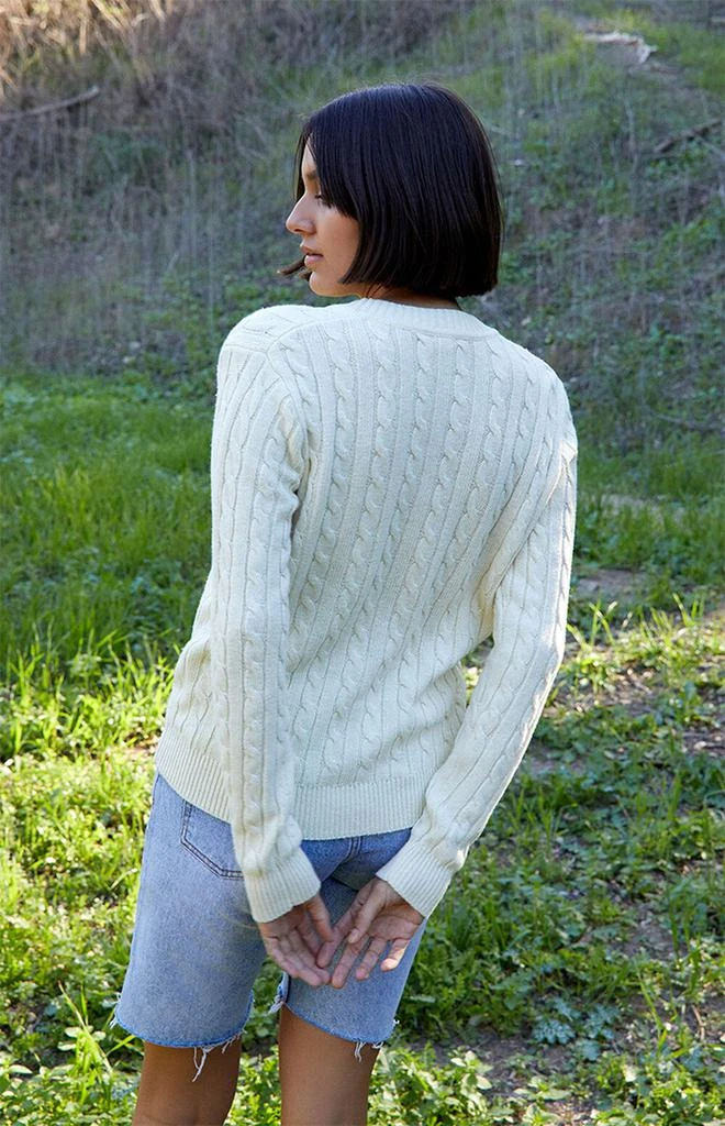 商品John Galt|White Cable Stitch Cardigan,价格¥314,第4张图片详细描述