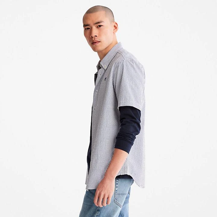 商品Timberland|SS Seersucker Shirt for Men in Blue,价格¥393,第4张图片详细描述