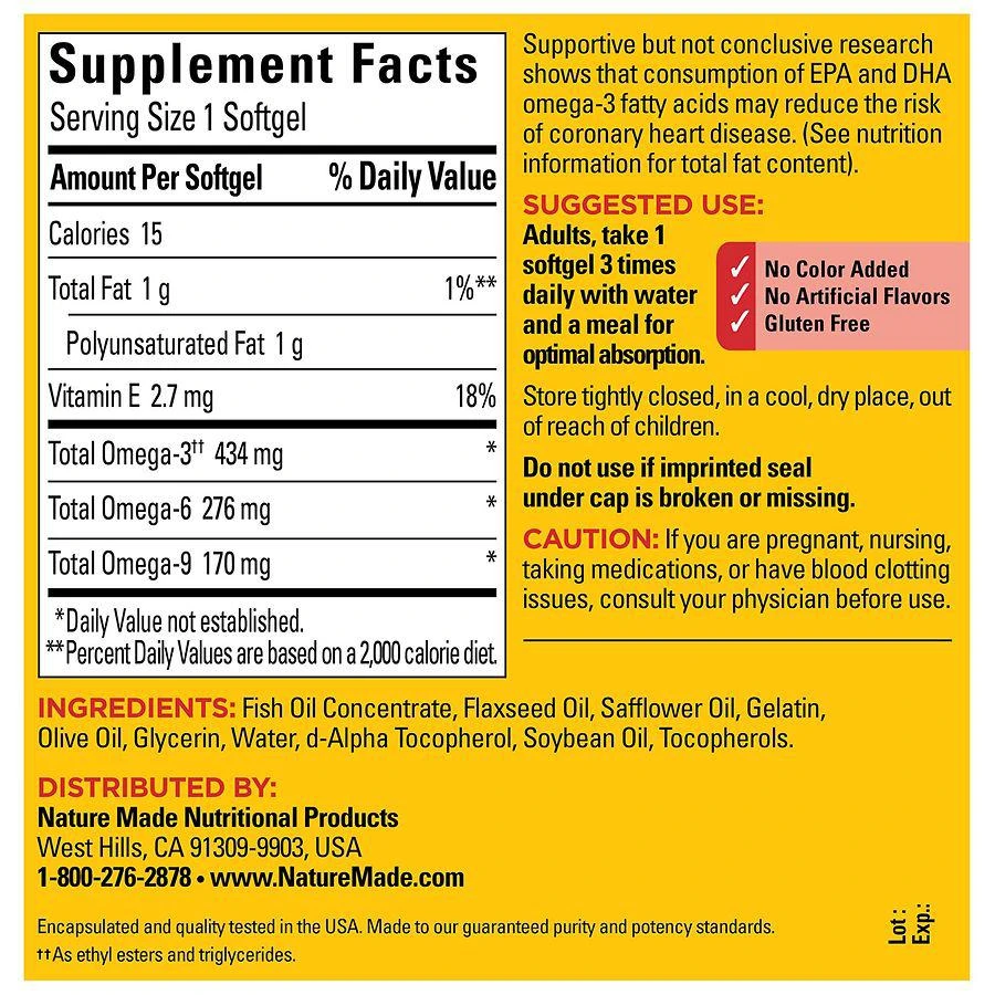 商品Nature Made|Triple Omega 3 6 9 Softgels,价格¥215,第4张图片详细描述