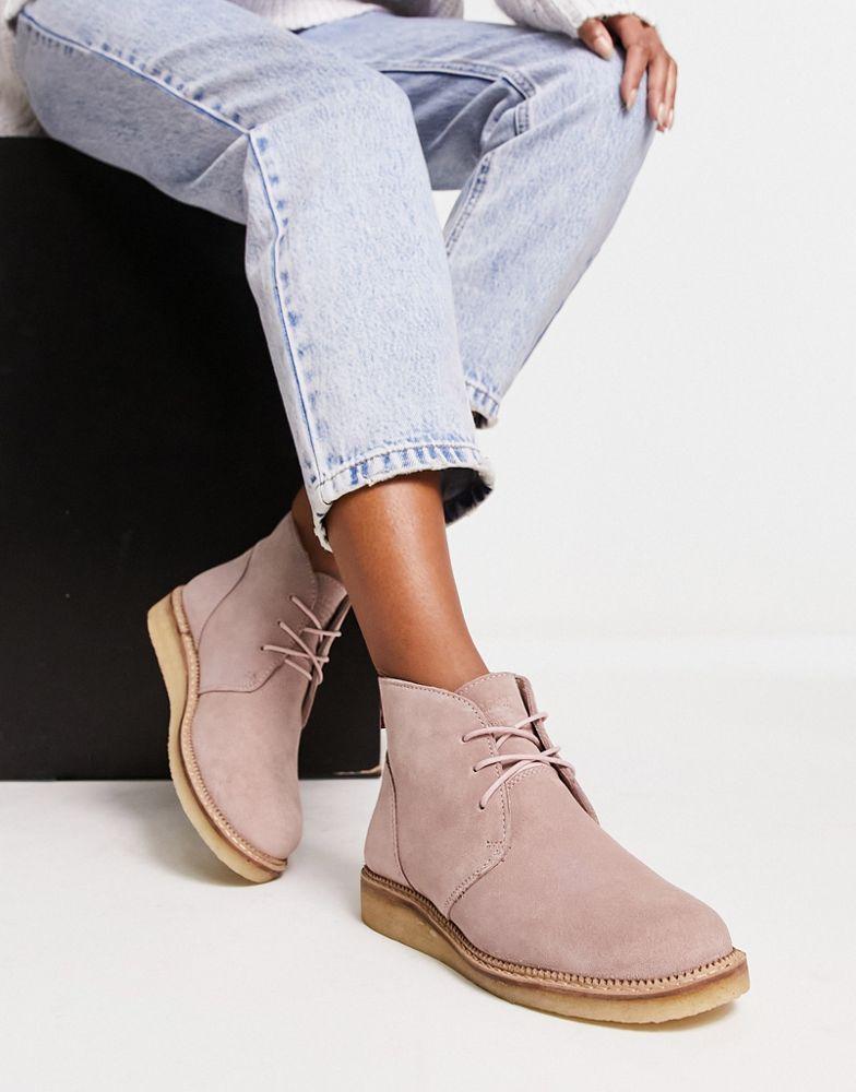 Levi's Bern suede boots in pink商品第4张图片规格展示