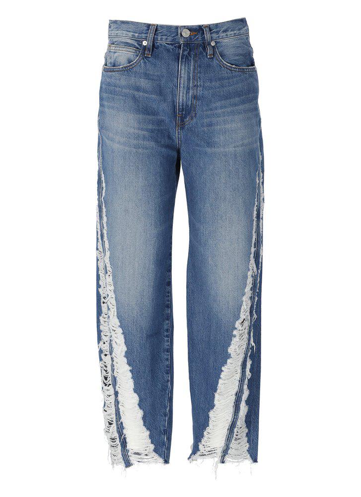 Frame Distressed High Rise Jeans商品第1张图片规格展示