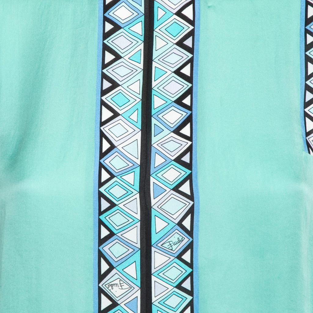 Emilio Pucci Green Silk Sleeveless Top S商品第3张图片规格展示