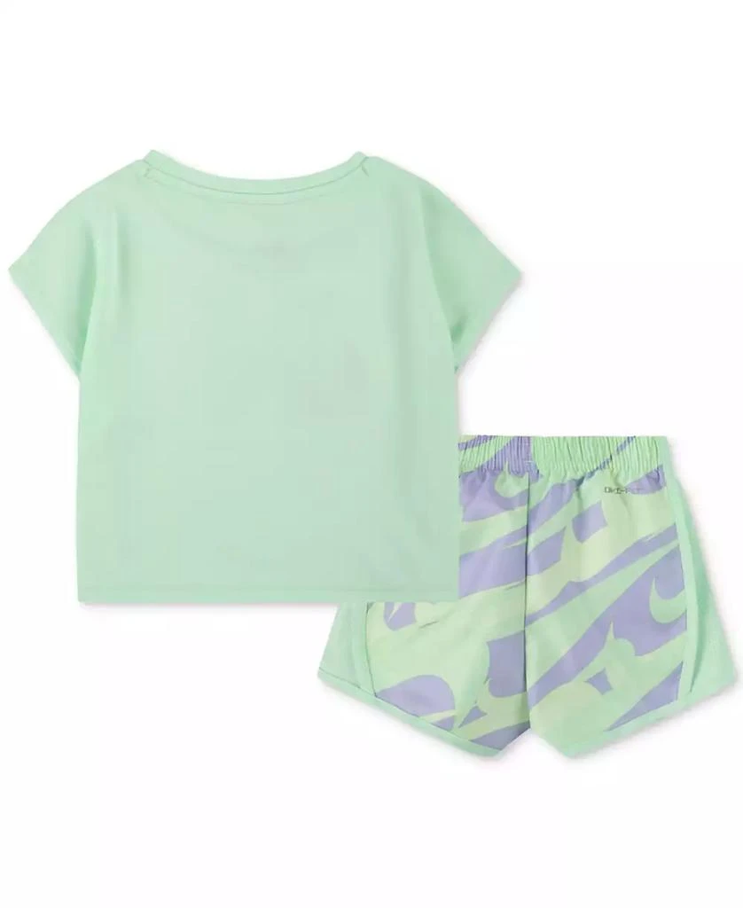 商品NIKE|Toddler Girls 2-Pc. Prep In Your Step Tee & Tempo Shorts Set,价格¥106,第2张图片详细描述