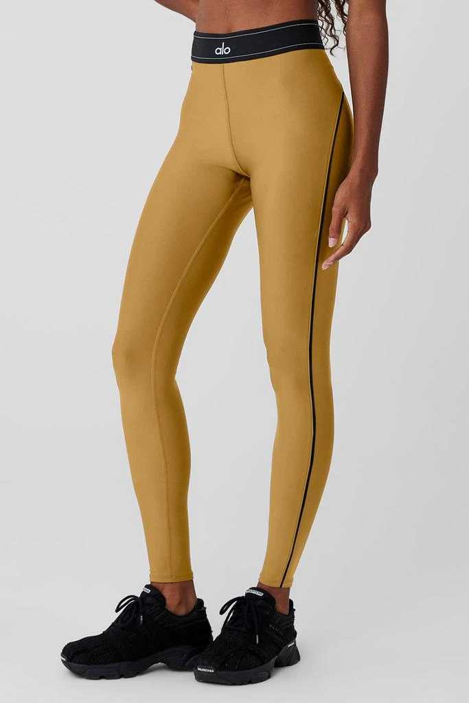 商品Alo|Airlift High-Waist Suit Up Legging - Golden Olive Branch/Black,价格¥1035,第3张图片详细描述