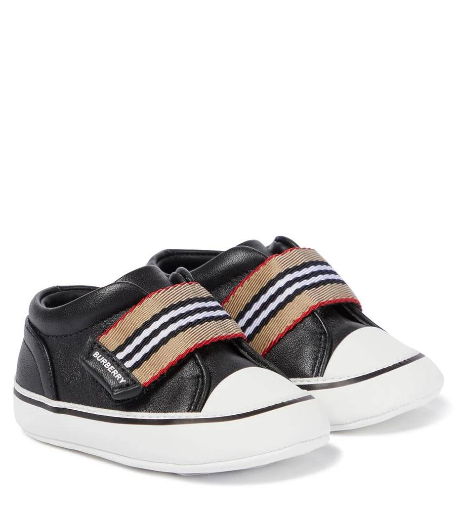 商品Burberry|Baby Vintage Check leather sneakers,价格¥1950,第1张图片