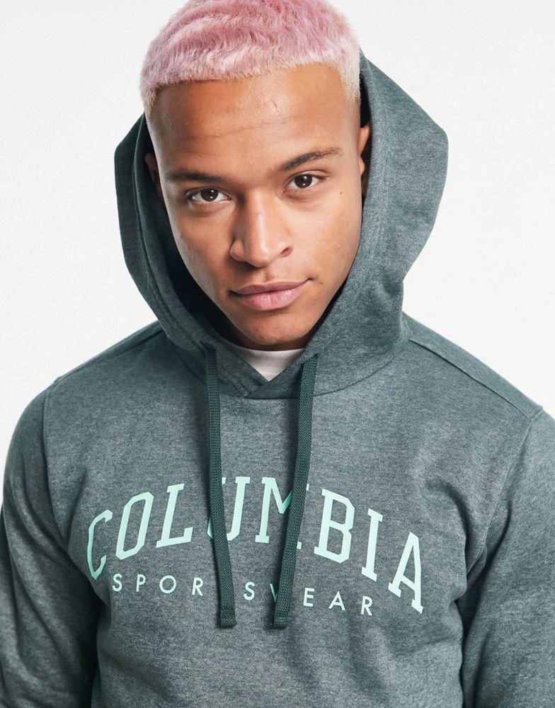 商品Columbia|Columbia Trek collegiate logo heavyweight hoodie in spruce green,价格¥382,第4张图片详细描述