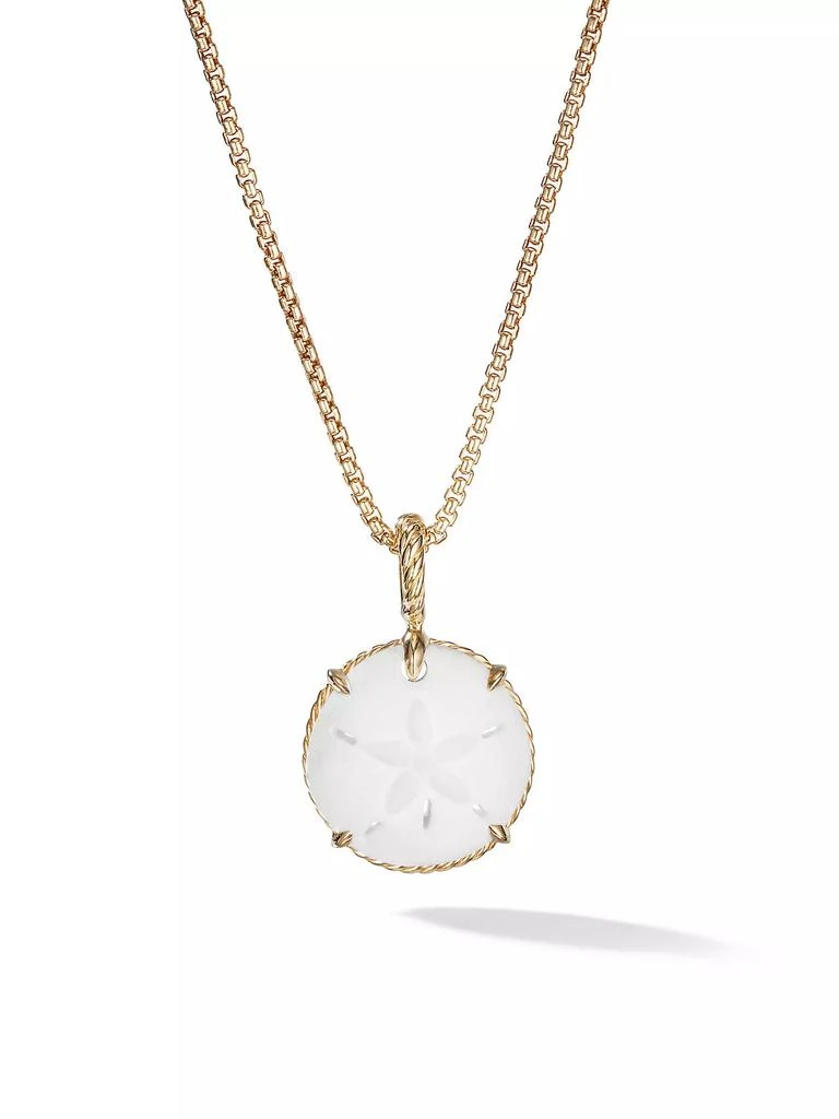 商品David Yurman|Sand Dollar Amulet with White Agate and 18K Yellow Gold,价格¥6373,第1张图片