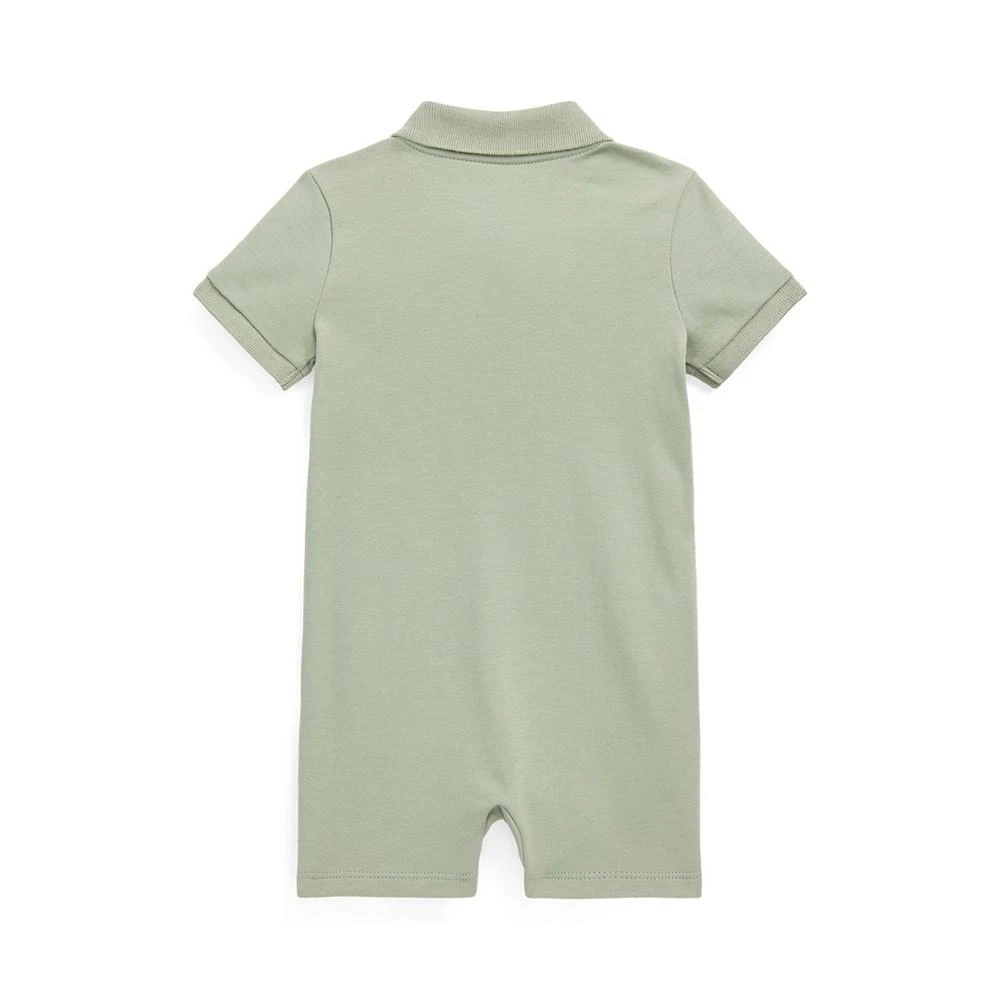 商品Ralph Lauren|Baby Boys Soft Cotton Polo Short Sleeves Shortall,价格¥260,第2张图片详细描述