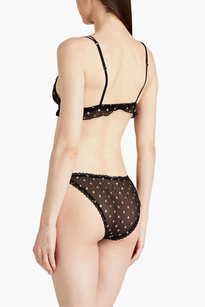 商品LOVE STORIES|Glittered polka-dot stretch-mesh triangle bra,价格¥96,第3张图片详细描述