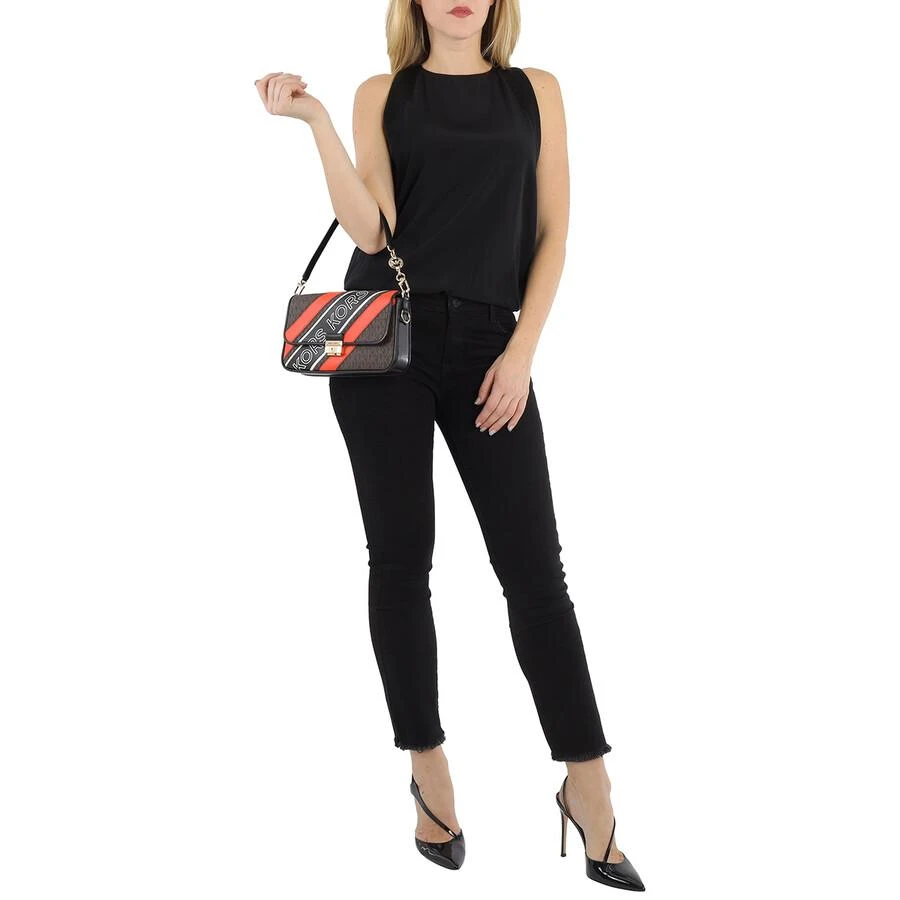 商品Michael Kors|Small Bradshaw Signature Logo Stripe Convertible Shoulder Bag,价格¥828,第2张图片详细描述