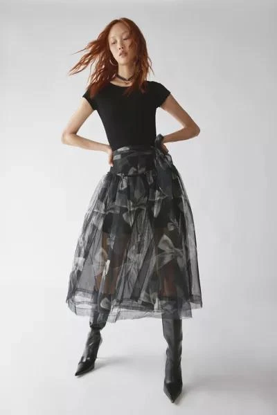 商品Urban Outfitters|UO Brielle Sheer Midi Skirt,价格¥332,第1张图片