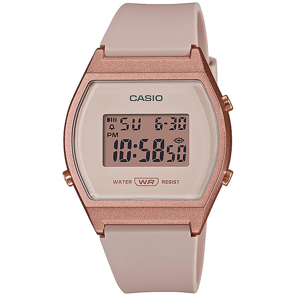 商品Casio|Women's Digital Blush Resin Strap Watch 35mm,价格¥208,第1张图片
