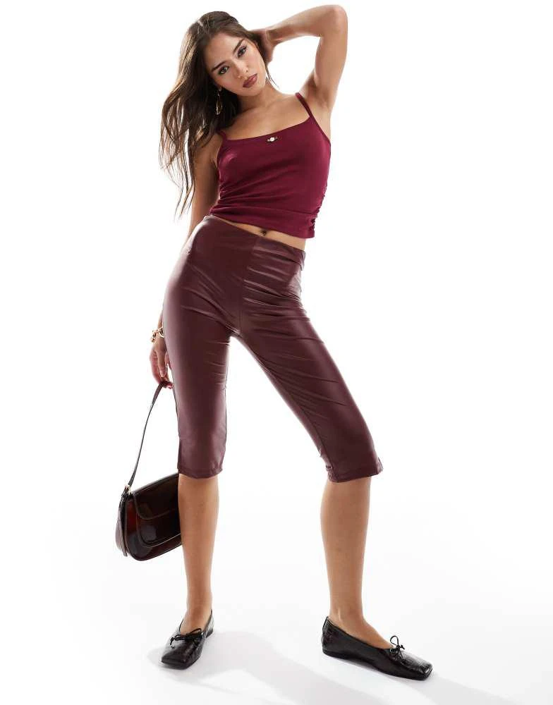 商品Cotton:On|Cotton:On Sarah rosette cami in burgundy,价格¥124,第2张图片详细描述