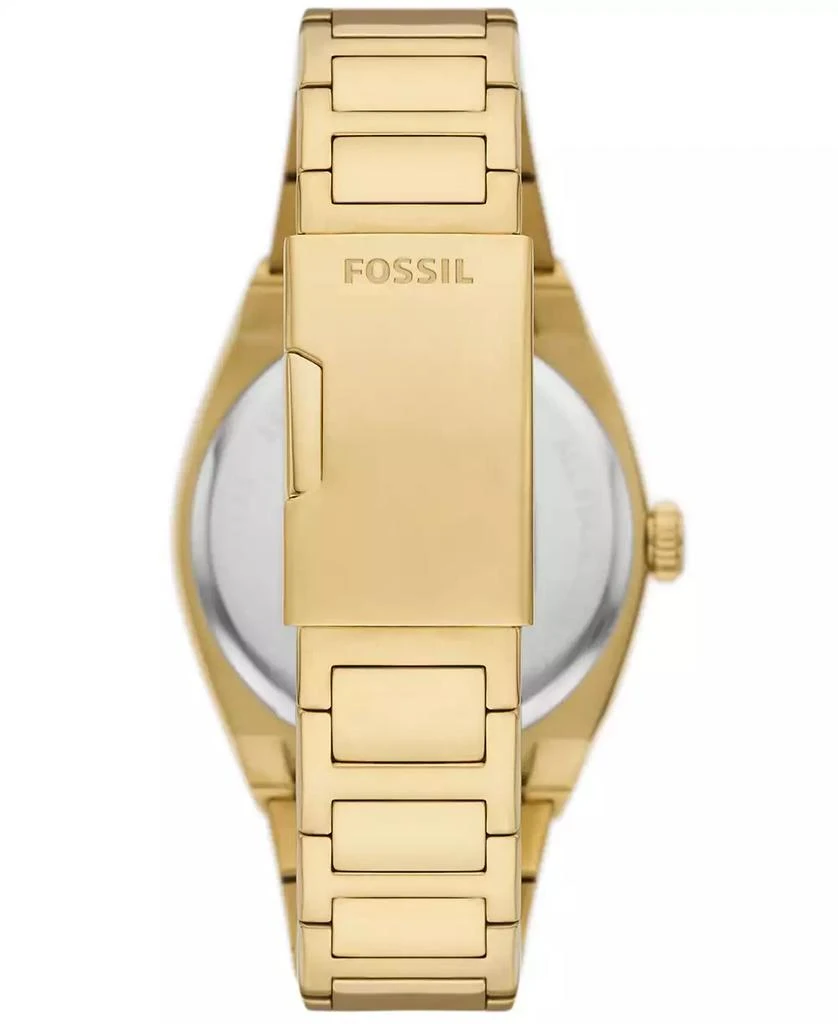 商品Fossil|Men's Everett Three-Hand Date Gold-Tone Stainless Steel Bracelet Watch, 42mm,价格¥1271,第3张图片详细描述