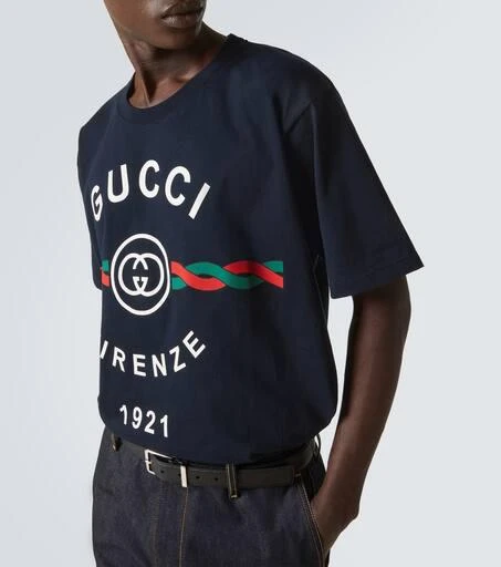 商品Gucci|Logo棉质针织T恤,价格¥4880,第5张图片详细描述