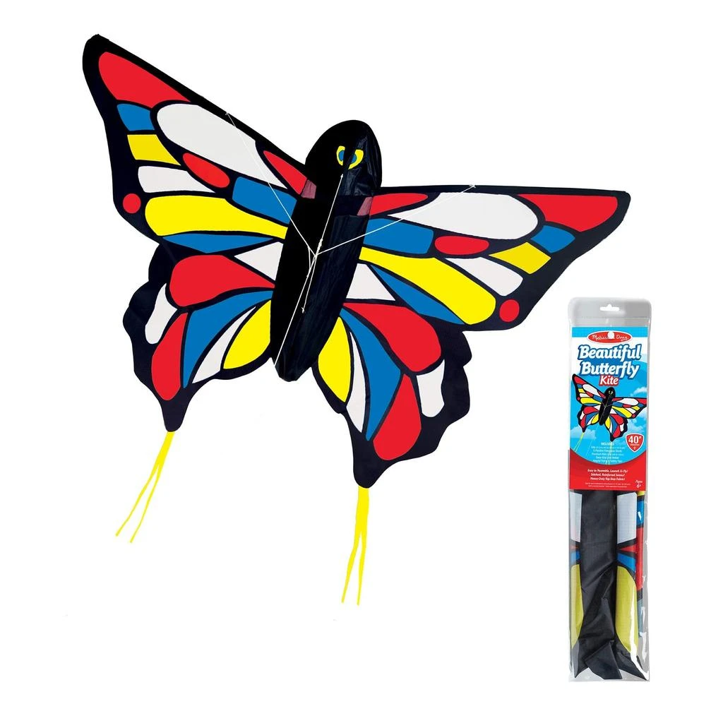 商品Melissa & Doug|Melissa & Doug Beautiful Butterfly Single Line Shaped Kite (50-Inch Wingspan),价格¥137,第1张图片