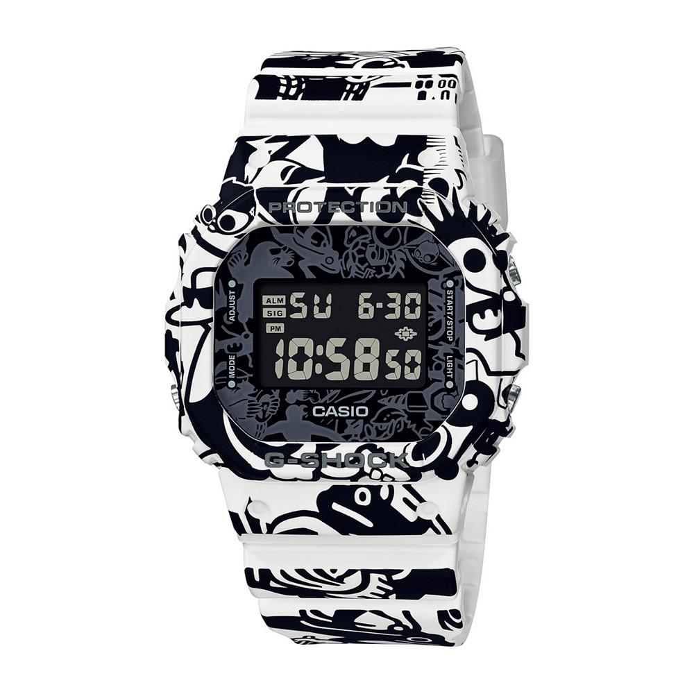 Men's Black and White Resin Strap Watch 42.8mm, DW5600GU-7商品第1张图片规格展示