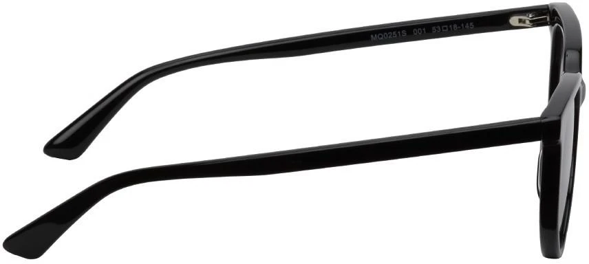 商品Alexander McQueen|Black Acetate Round Sunglasses,价格¥685,第2张图片详细描述