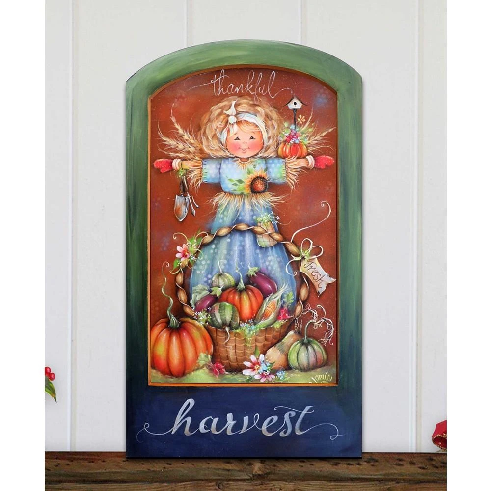 商品Designocracy|Holiday Door Decor Wooden Wall Decor Thankful Harvest J. Mills-Price,价格¥1099,第4张图片详细描述