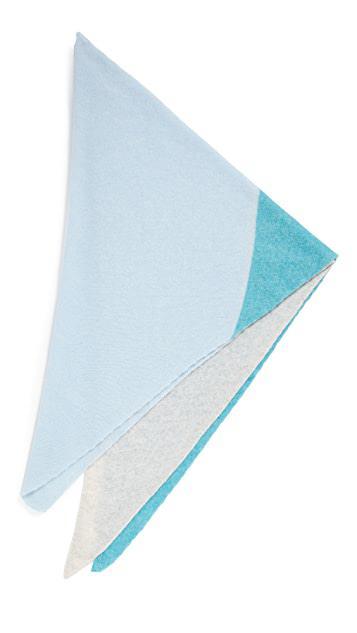 商品White + Warren|开司米羊绒拼色三角形围巾,价格¥2169,第7张图片详细描述