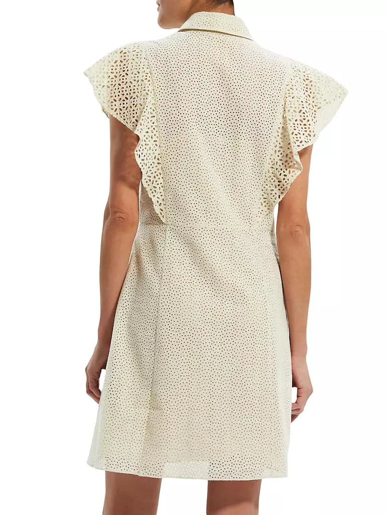 商品Theory|Nova Eyelet Ruffle Sleeve Shirtdress,价格¥738,第4张图片详细描述