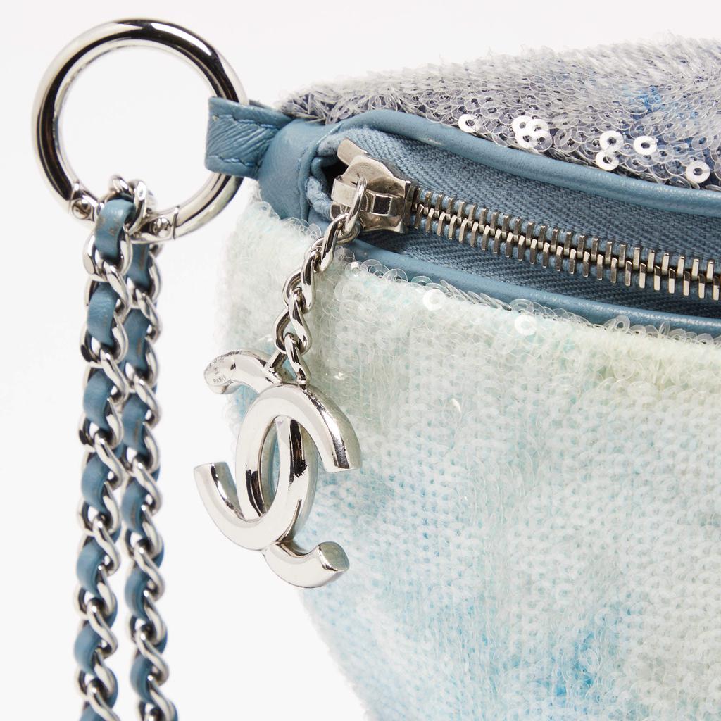 Chanel Light Blue Sequins Waterfall Belt Bag商品第5张图片规格展示