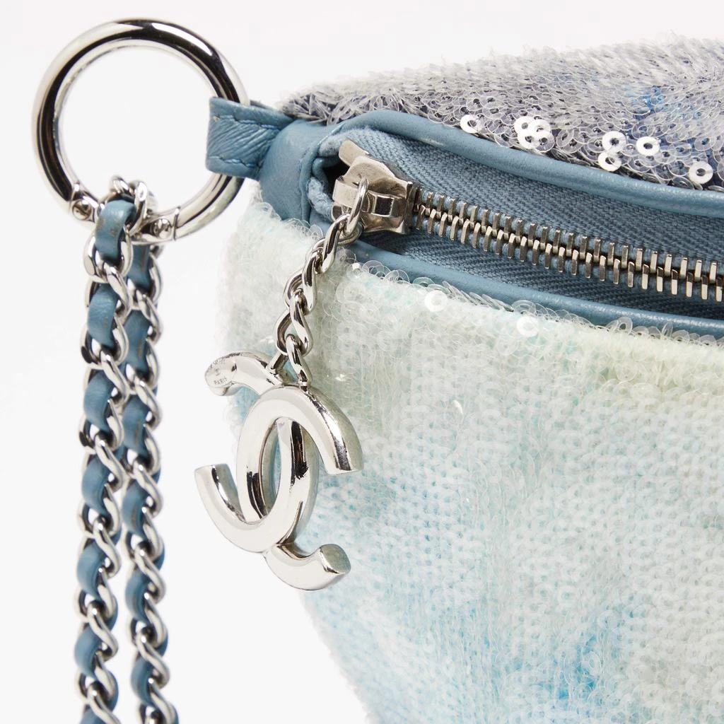 商品[二手商品] Chanel|Chanel Light Blue Sequins Waterfall Belt Bag,价格¥10231,第5张图片详细描述