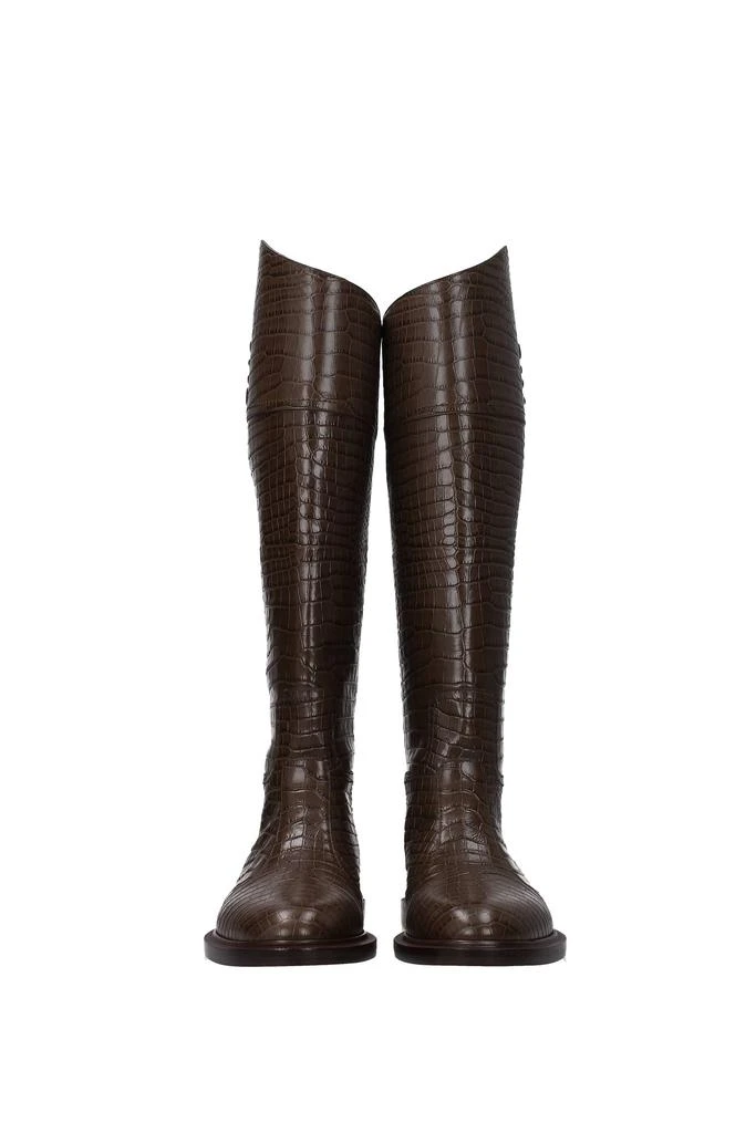 商品Fendi|Boots Leather Brown Mud,价格¥5502,第3张图片详细描述