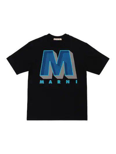 商品Marni|Marni Kids Logo Printed Crewneck T-Shirt,价格¥377,第1张图片