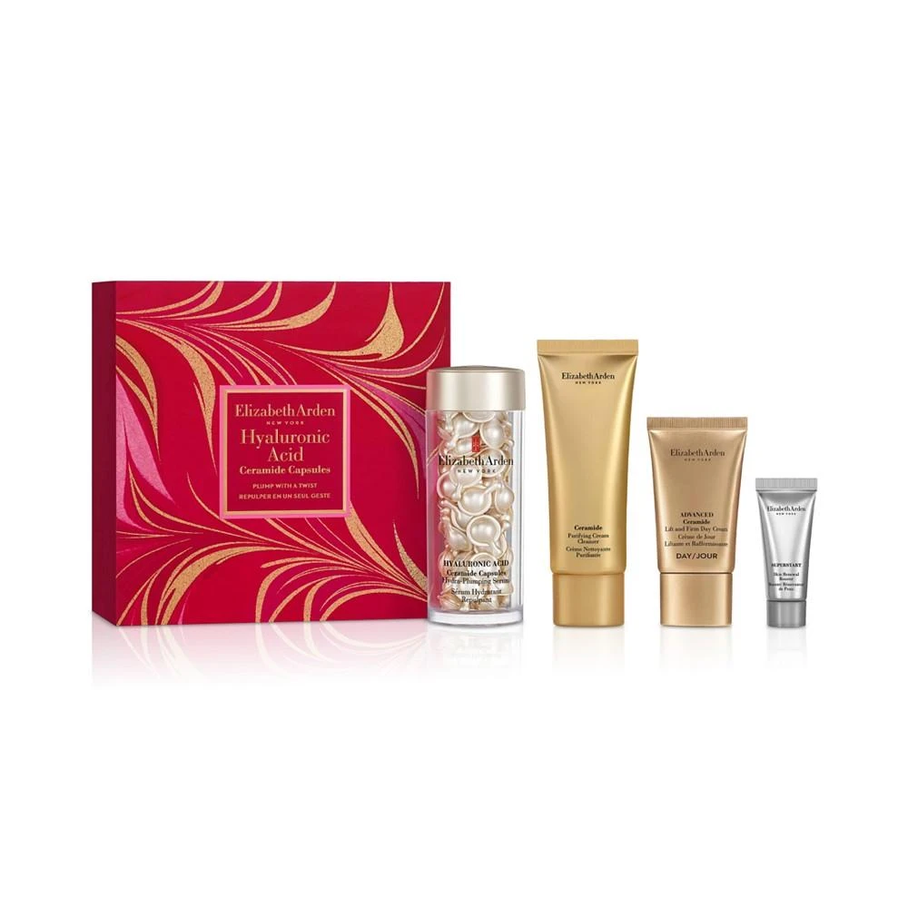 商品Elizabeth Arden|4-Pc. Hyaluronic Acid Ceramide Capsules Plump With A Twist Skincare Set,价格¥527,第1张图片